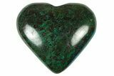 Polished Malachite & Chrysocolla Heart - Peru #250318-1